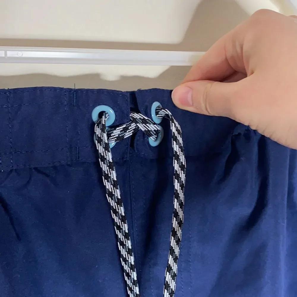 Nike navy light blue colorblock swim trunks Size M